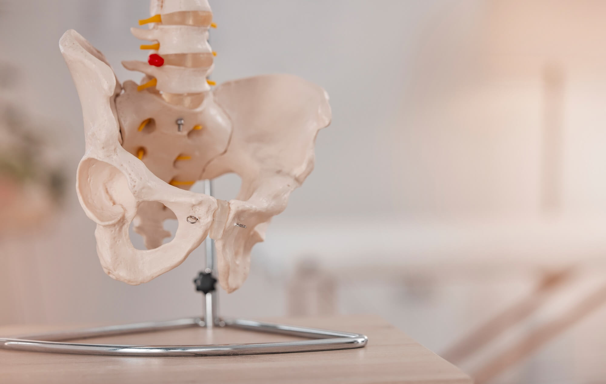 Fisioterapeuta realizando tratamento pélvico em paciente na clínica MayFisio